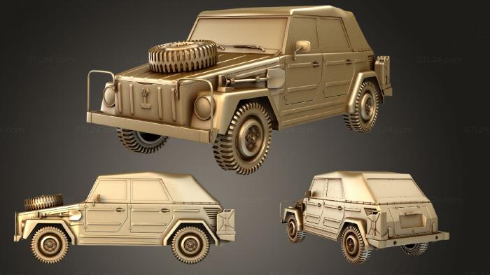 Автомобили и транспорт (Фольксваген Тип 181 Армейский, CARS_4046) 3D модель для ЧПУ станка